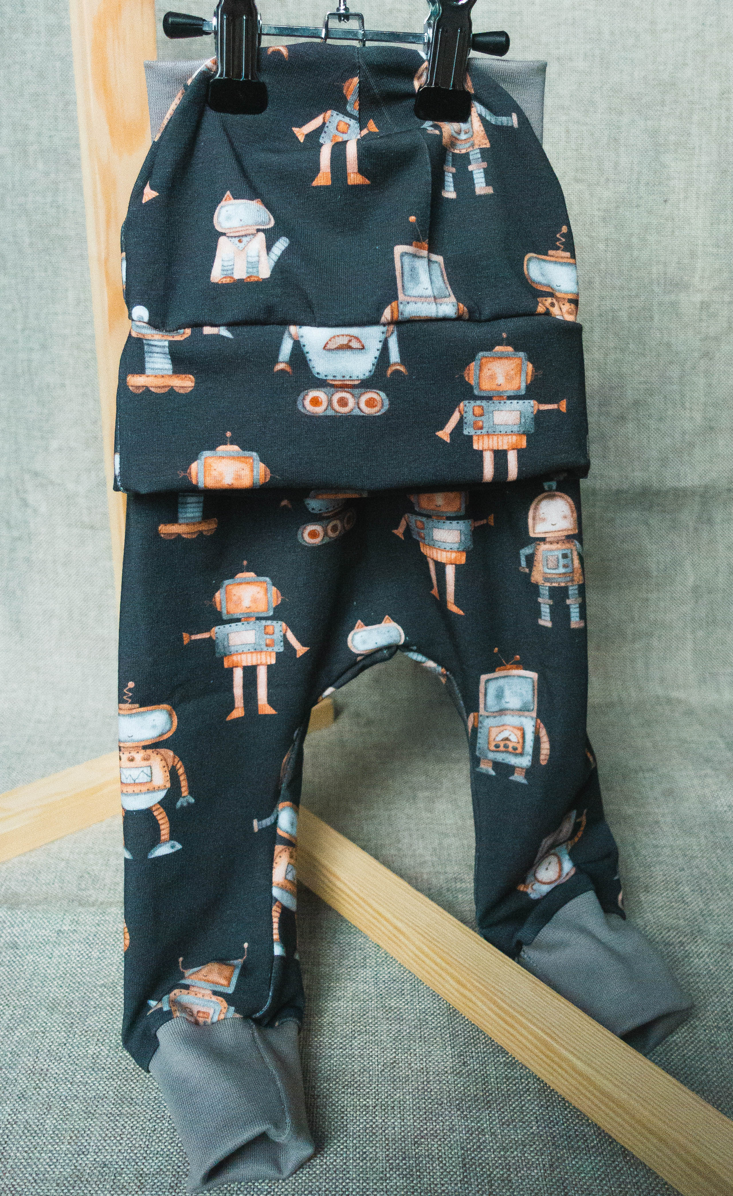 Baby Set (Roboter schwarz) Gr. 62-80 - LHS