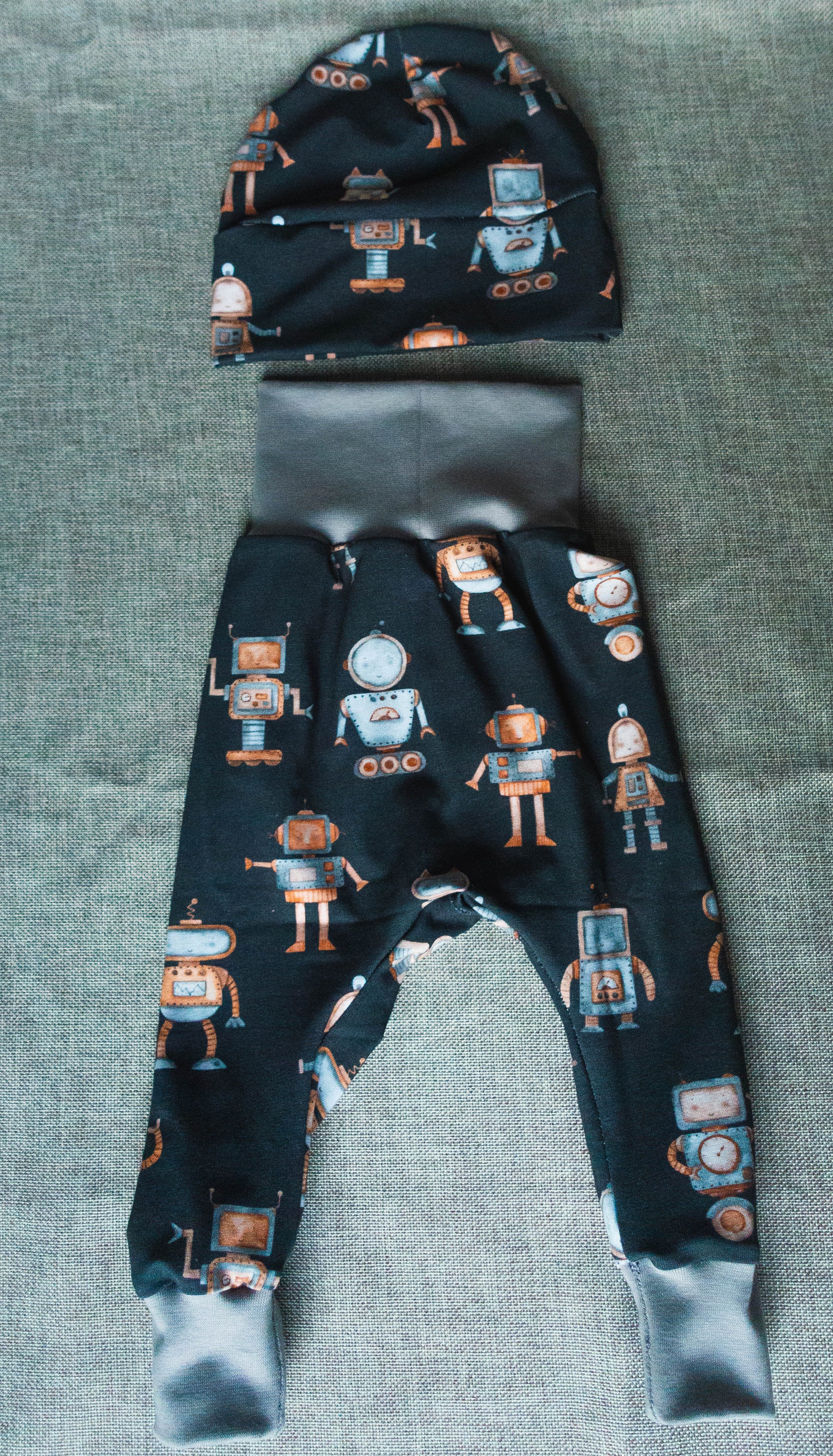 Baby Set (Roboter schwarz) Gr. 62-80 - LHS