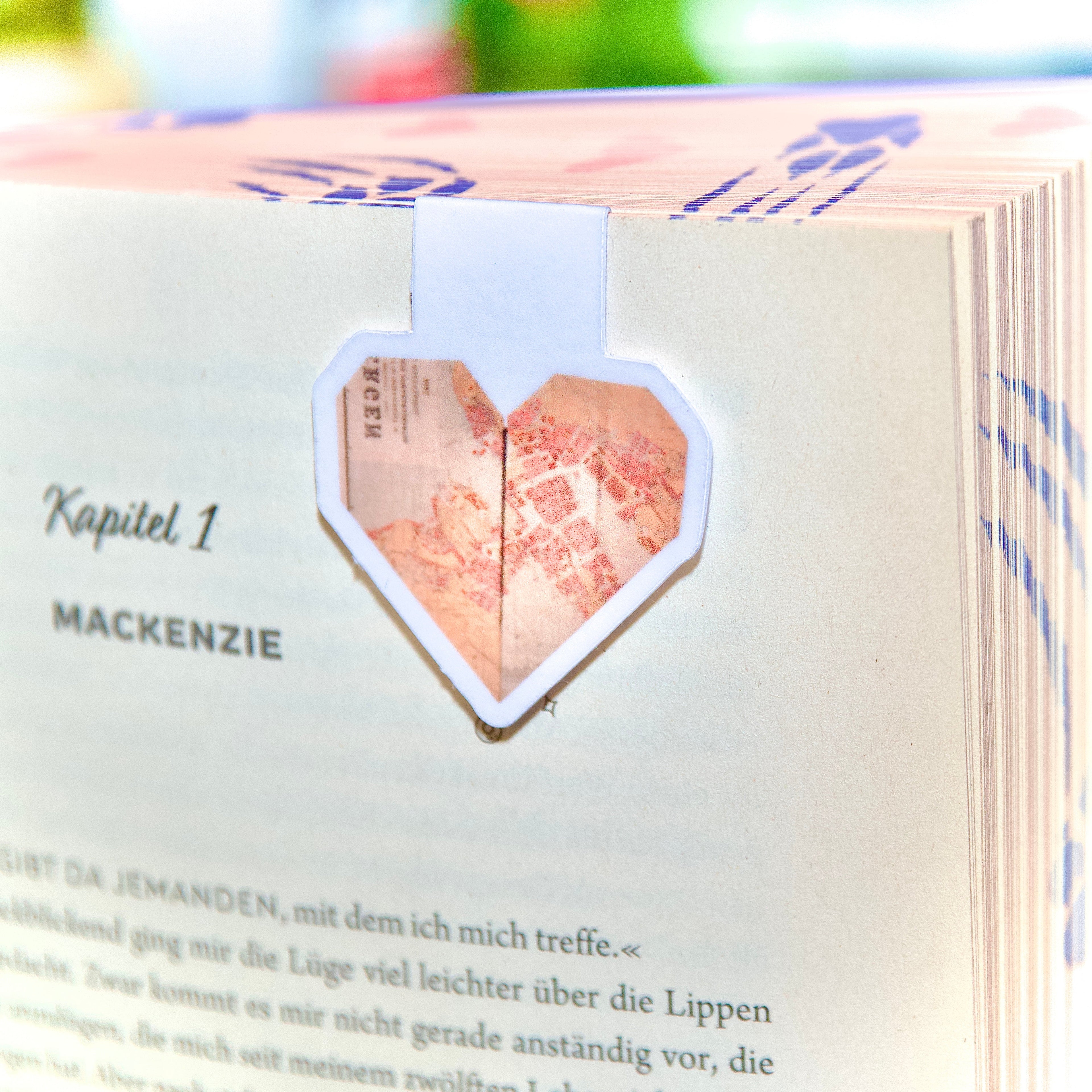 Magnet Lesezeichen Herz Landkarte - LHS