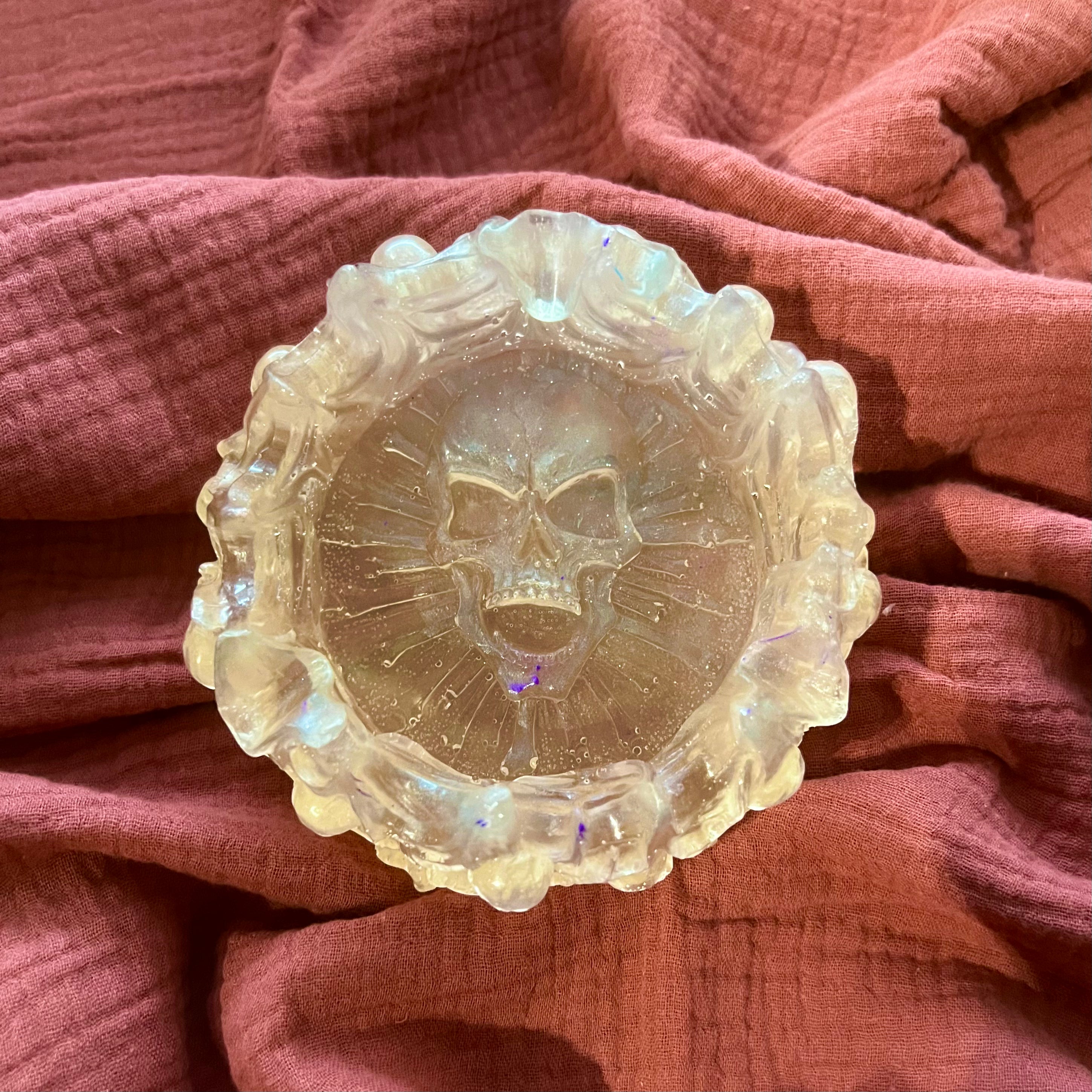 Totenkopf Aschenbecher Rosa Schimmer - LHS