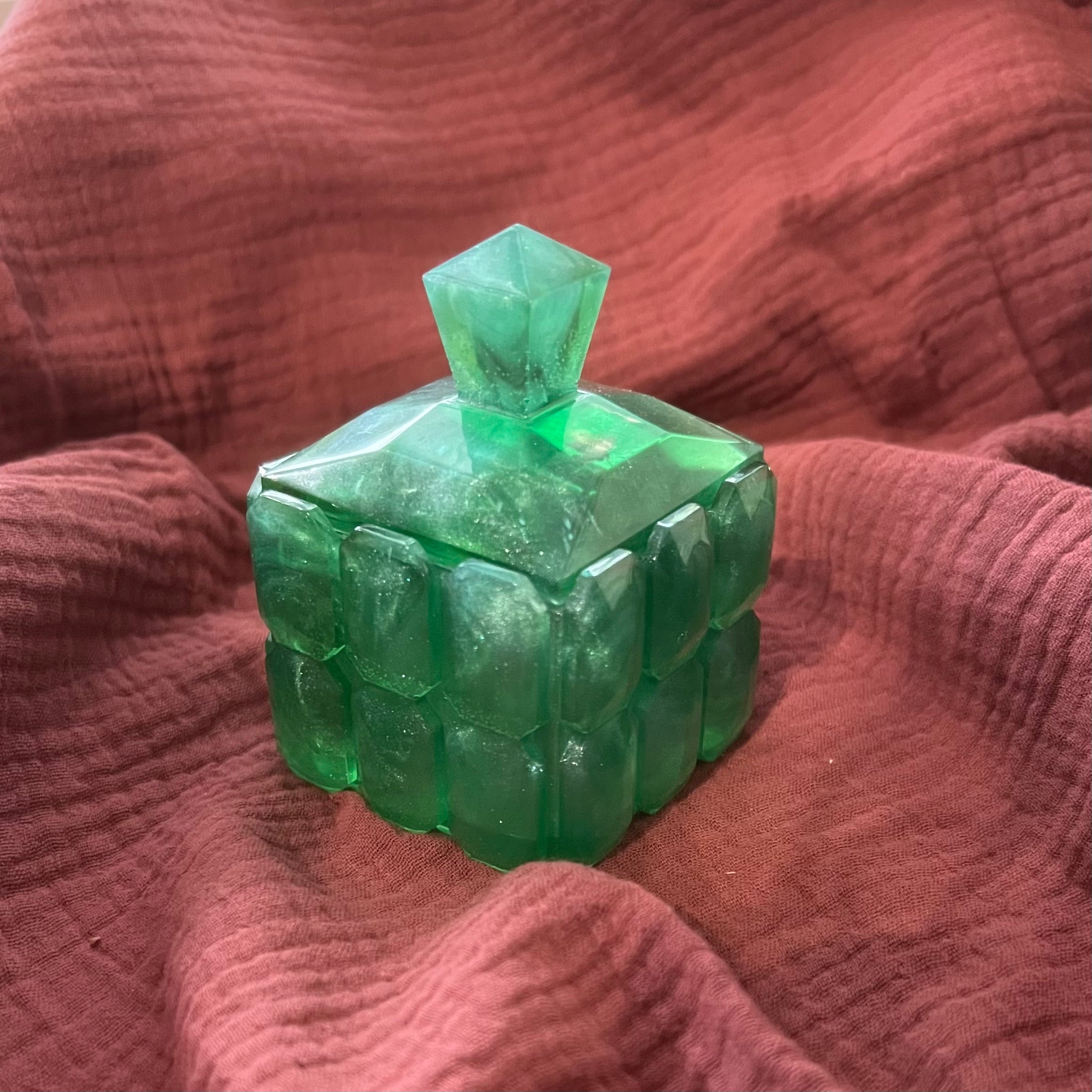 Kristall Dose Grün Schimmer - LHS