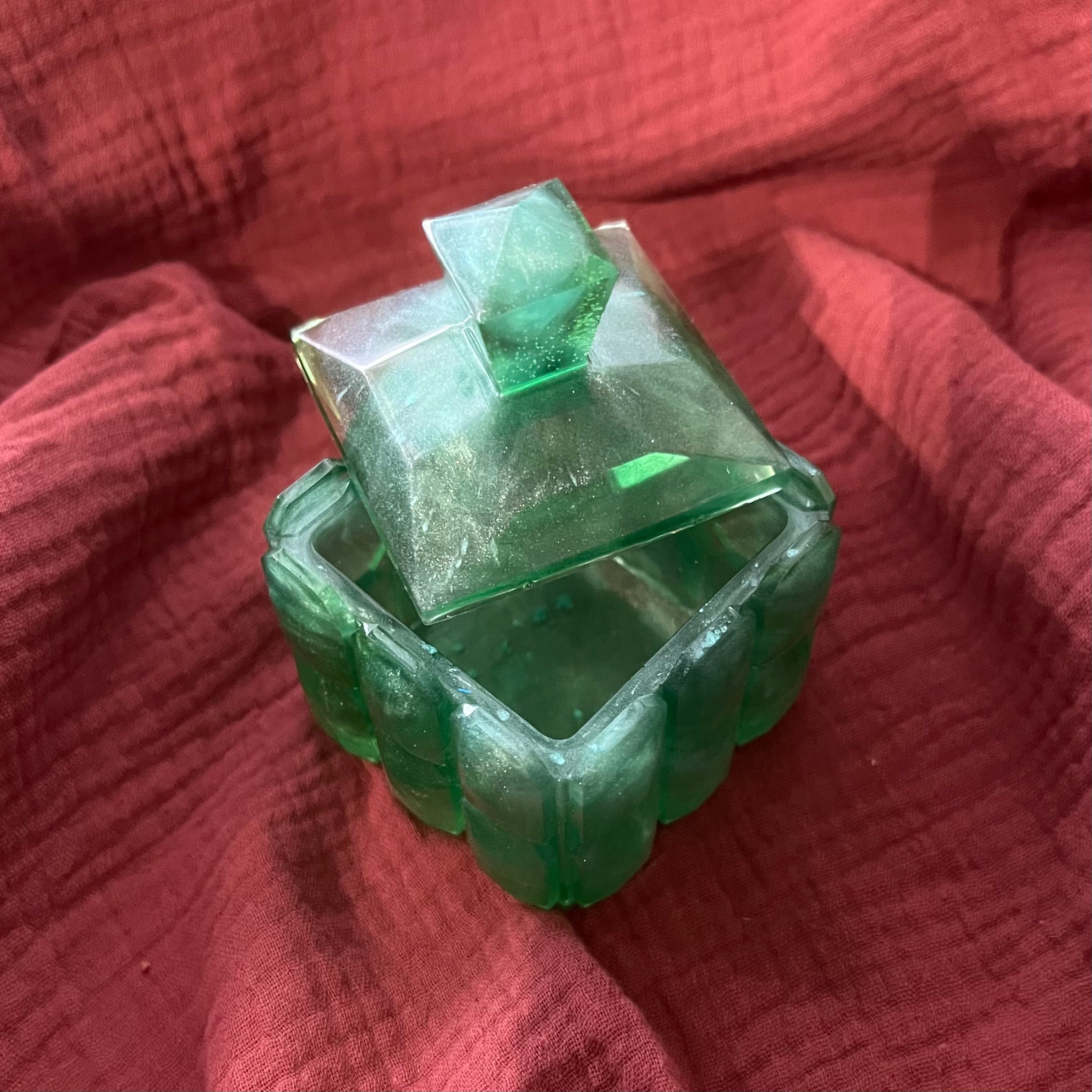 Kristall Dose Grün Schimmer - LHS