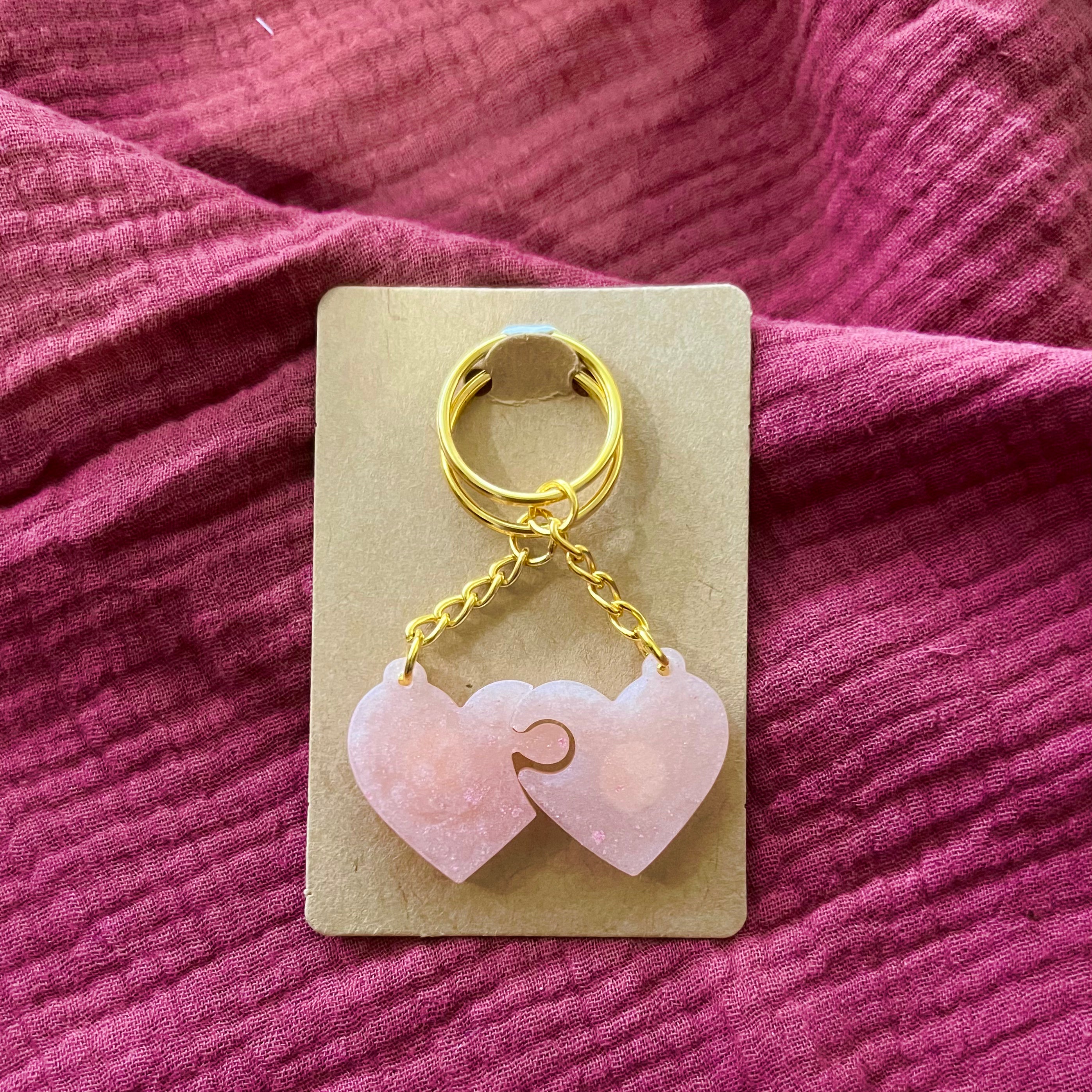 Partner Schlüsselanhänger Rosa Schimmer (Gold) - LHS